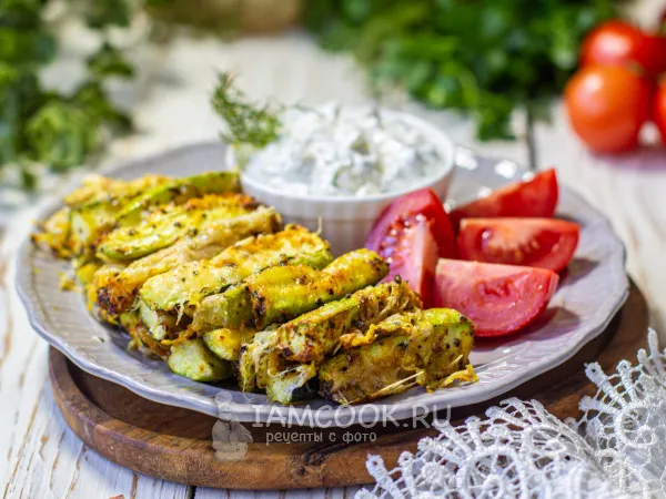 Фото блюда: Кабачки с сыром в аэрогриле