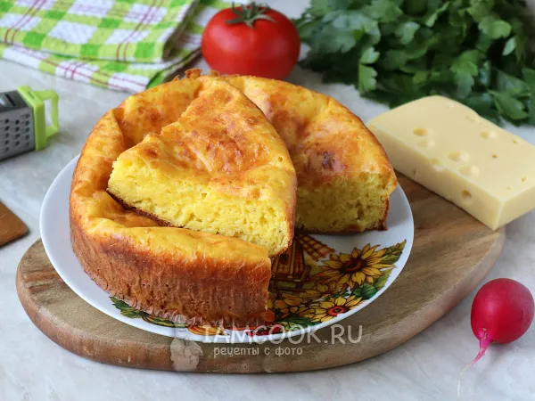 Фото блюда: Ленивые хачапури в духовке (с сыром и творогом)