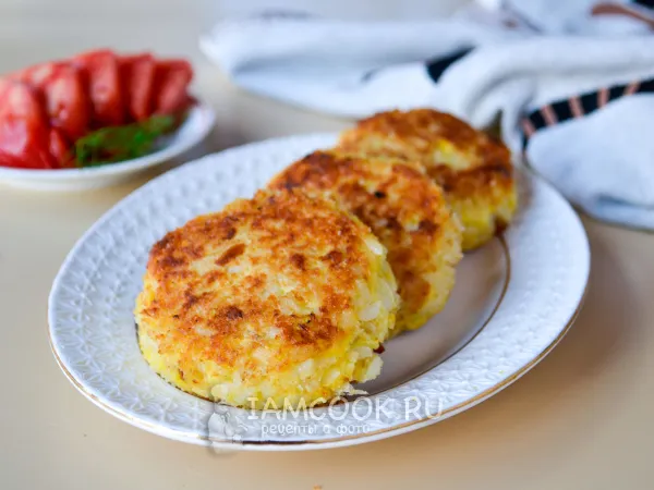 Фото блюда: Котлеты из кабачков с рисом