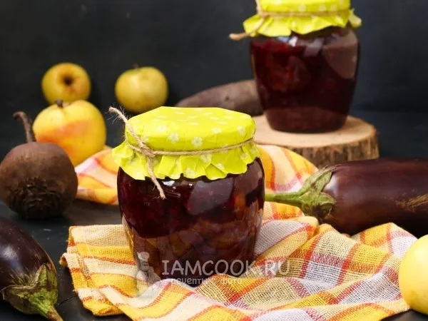 Фото блюда: Свекольная икра с баклажанами и яблоками на зиму
