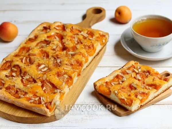 Фото готового блюда: Абрикосовый пирог с джемом (на бисквитном тесте)