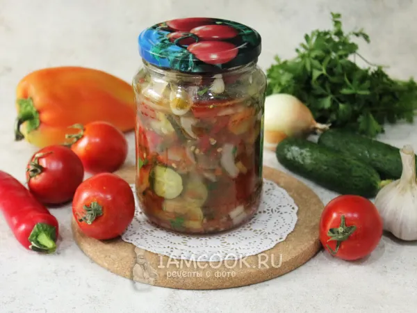 Фото блюда: Салат «Вкус блаженства» на зиму