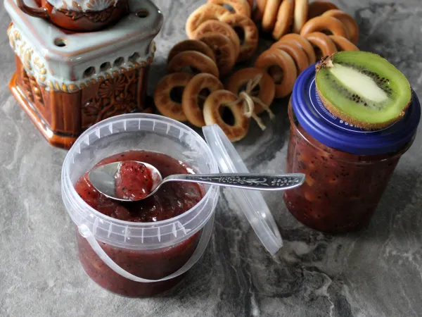 Фото блюда: Варенье из крыжовника и киви на зиму