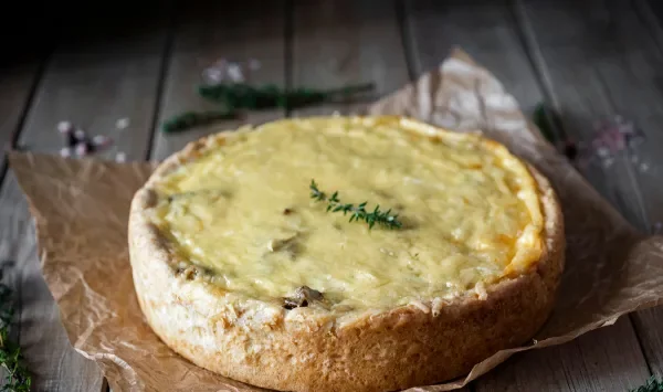 Фото блюда: Картофельный киш с грибами