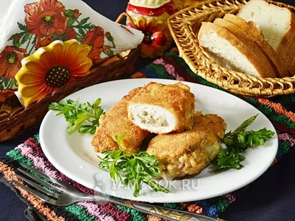 Фото блюда: Куриные зразы с грибами