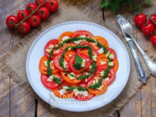 Фото блюда: Карпаччо из помидоров