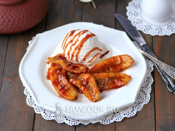 Фото блюда: Бананы фламбе