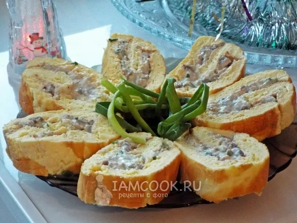 Фото блюда: Яичный рулет с сельдью