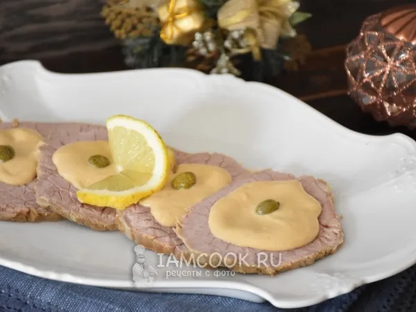 Фото блюда: Телятина под соусом из тунца