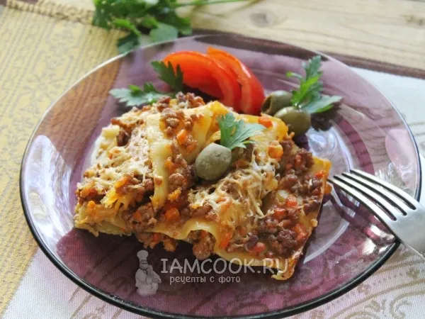 Фото готового блюда: Мясная лазанья