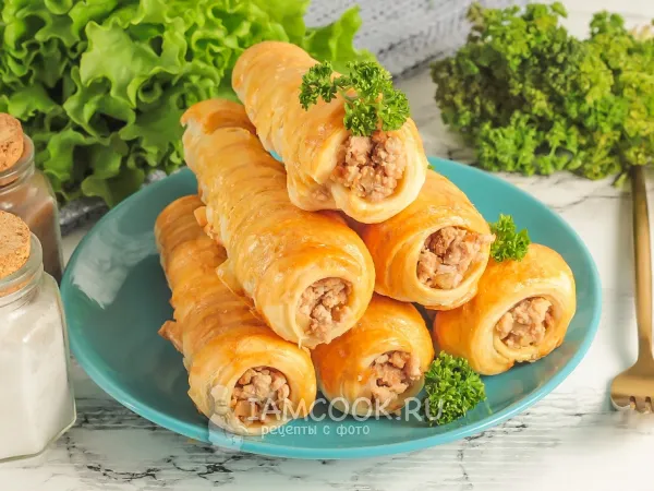 Фото готового блюда: Трубочки с фаршем