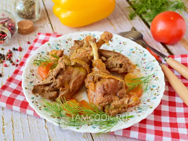 Фото готового блюда: Тушеная дикая утка