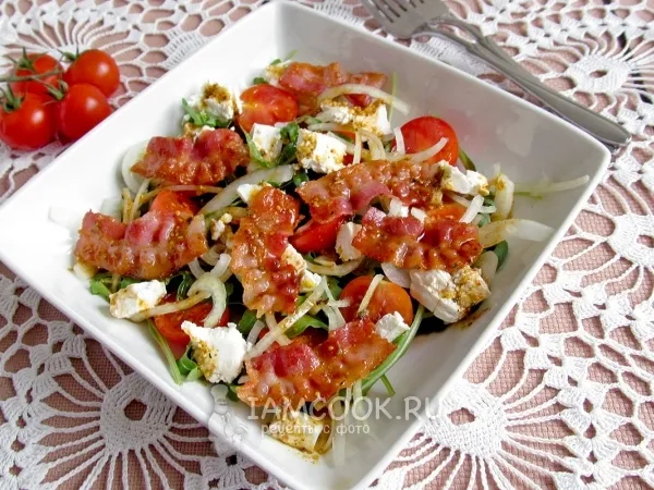 Фото блюда: Салат из рукколы и бекона