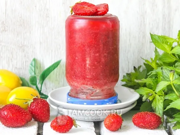 Фото блюда: Клубничное желе на зиму