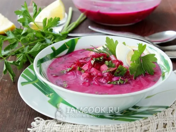Фото готового блюда: Окрошка со свеклой