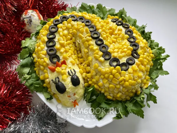 Фото блюда: Салат «Змейка» с курицей