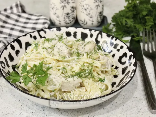 Фото блюда: Паста с курицей и рикоттой