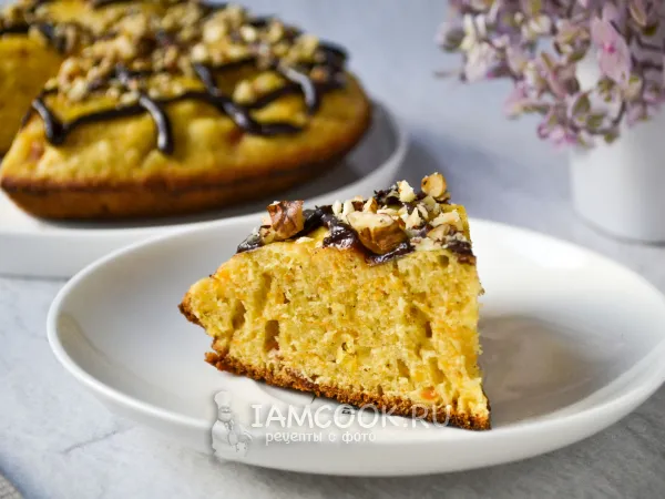 Фото блюда: Морковный пирог на сковороде