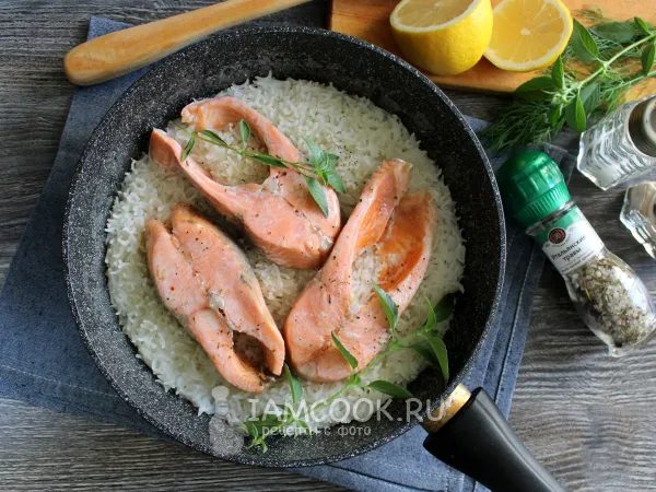 Фото блюда: Форель с рисом