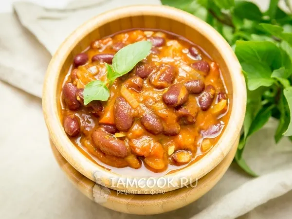 Фото блюда: Фасоль в томатном соусе