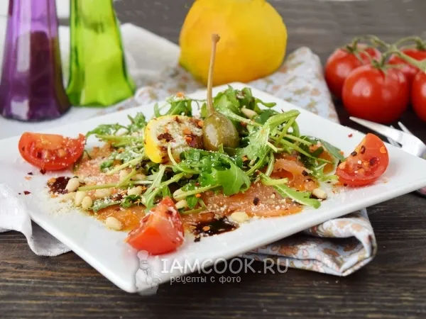 Фото готового блюда: Карпаччо из лосося