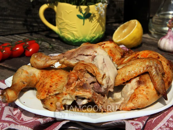 Фото готового блюда: Курица в двойном пальто (запеченная в духовке)
