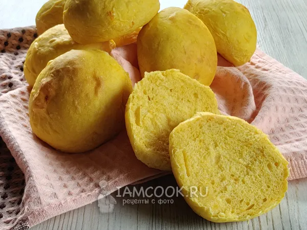 Фото блюда: Постные тыквенные булочки