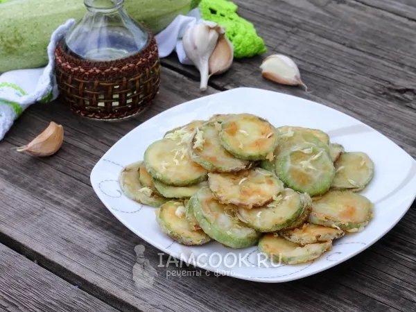 Фото блюда: Кабачки жареные с чесноком