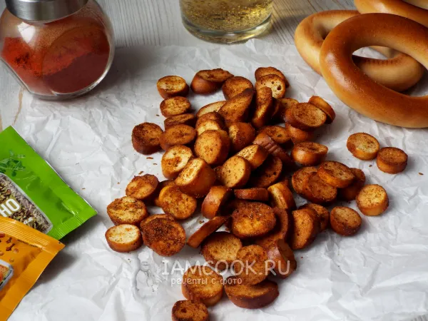 Фото блюда: Сухарики из баранок в духовке