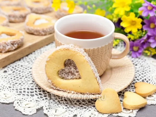 Фото готового блюда: Печенье с вареной сгущенкой (с миндальной мукой)