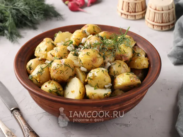 Фото блюда: Салат из молодой картошки