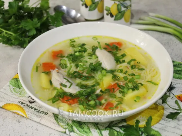 Фото блюда: Суп с зеленым луком и вермишелью