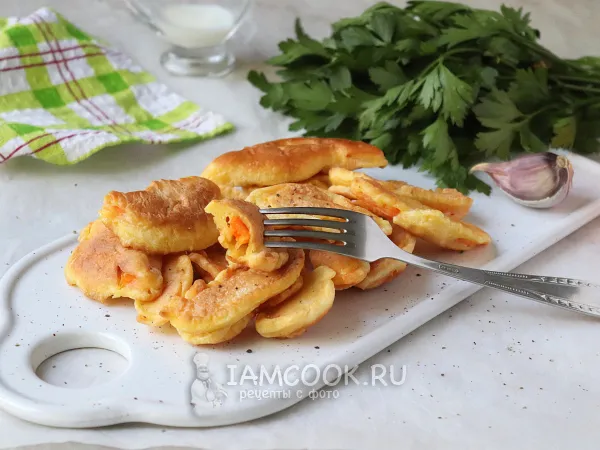 Фото блюда: Тыква в кляре на сковороде