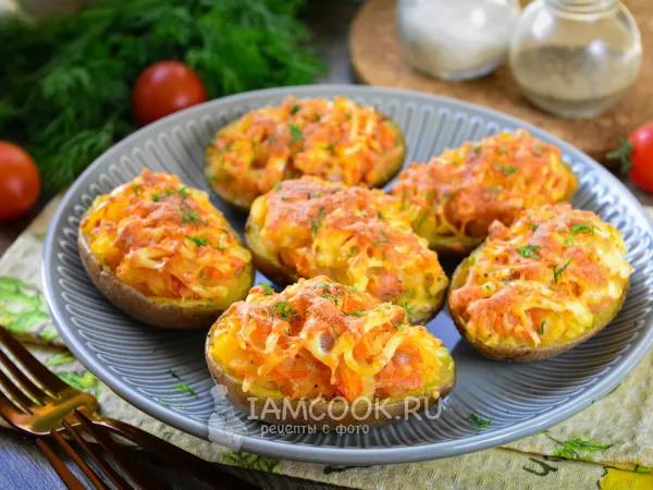 Фото готового блюда: Картофель, фаршированный беконом