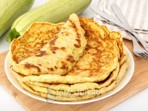 Фото готового блюда: Блины из кабачков на кефире