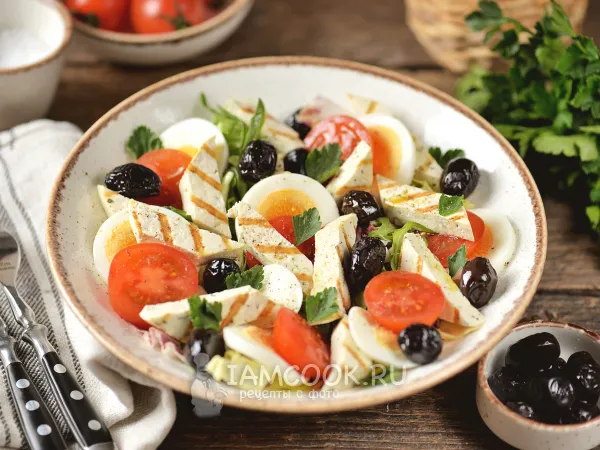 Фото готового блюда: Салат с жареным тофу