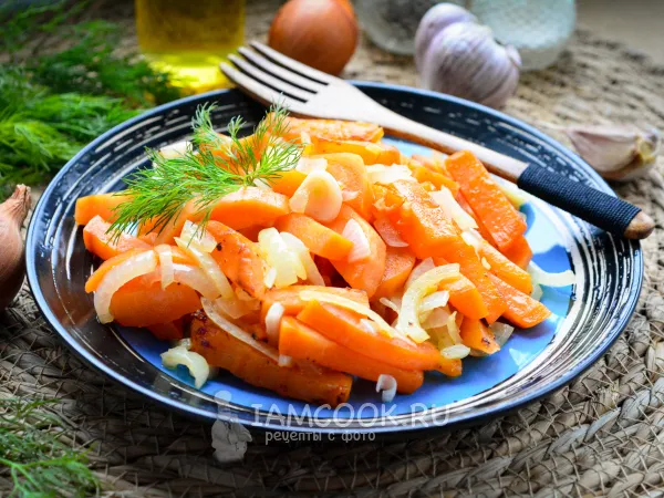 Фото блюда: Жареный батат с луком