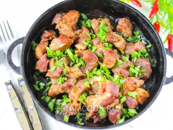 Фото готового блюда: Свинина кусочками в духовке