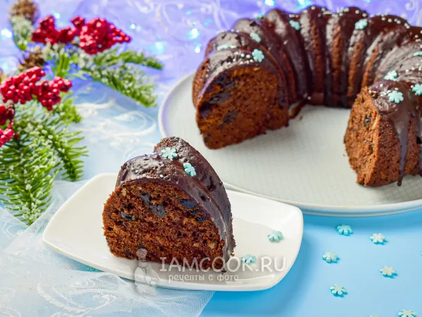 Фото блюда: Шоколадный рождественский кекс