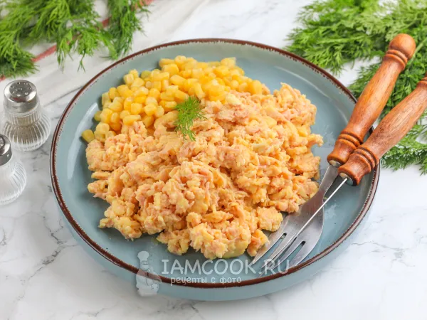 Фото блюда: Скрэмбл с колбасой