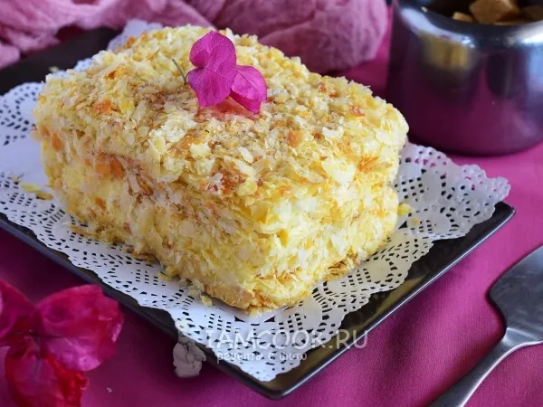 Фото блюда: Слоеный торт со сгущенкой