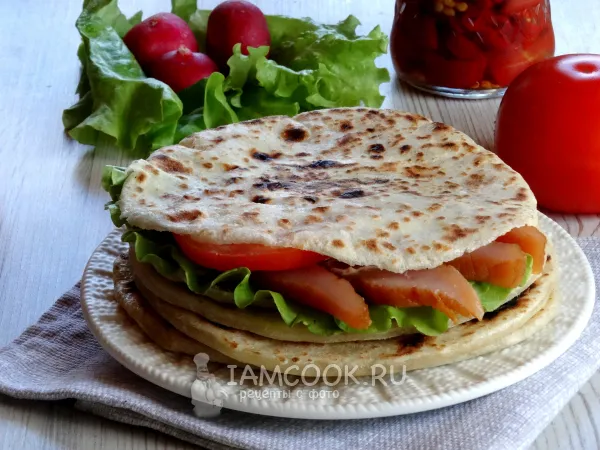 Фото блюда: Лепешки пита на сковороде