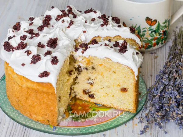 Фото блюда: Ленивый кулич на молоке