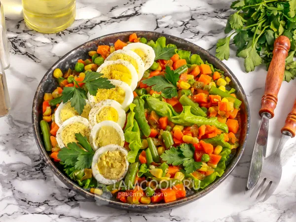 Фото готового блюда: Салат с мексиканской смесью