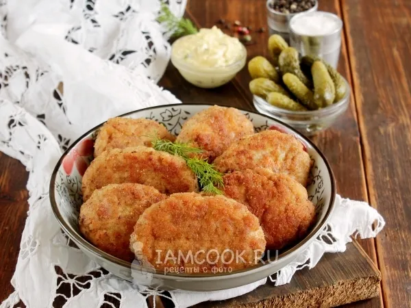 Фото готового блюда: Котлеты из свинины и курицы