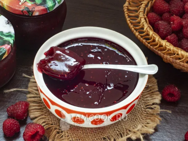 Фото блюда: Желе из малины на зиму (пятиминутка)