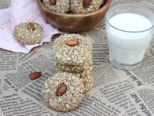 Фото готового блюда: Миндально-овсяное печенье