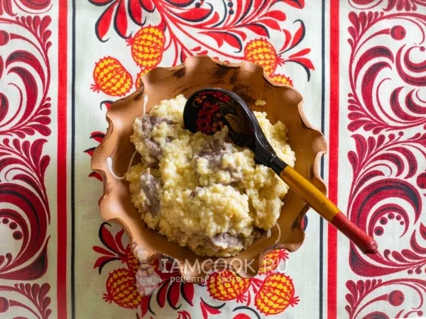 Фото готового блюда: Пшенная каша с мясом