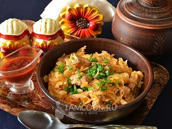 Фото блюда: Бигус из свежей капусты со свининой