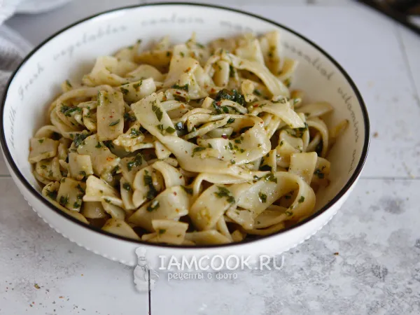 Фото блюда: Фетучини с соусом песто